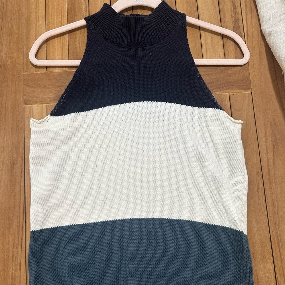 Premise Black and White Color-Block Sweater
